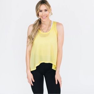 Zyia Lemon Nimbus Split Back Tank (XS)
